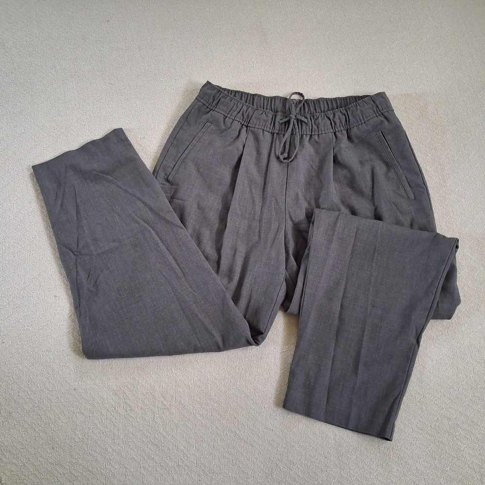 old navy large gray billie straight ankle trouser pants aesthetic corporate goth